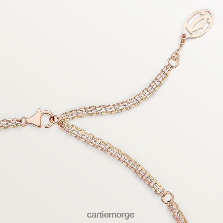 smykker Cartier kjede halskjede 3 gull F4466N593