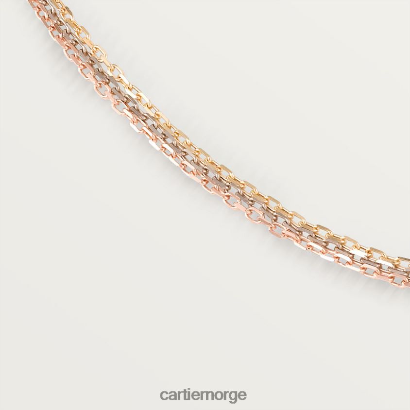 smykker Cartier kjede halskjede 3 gull F4466N593