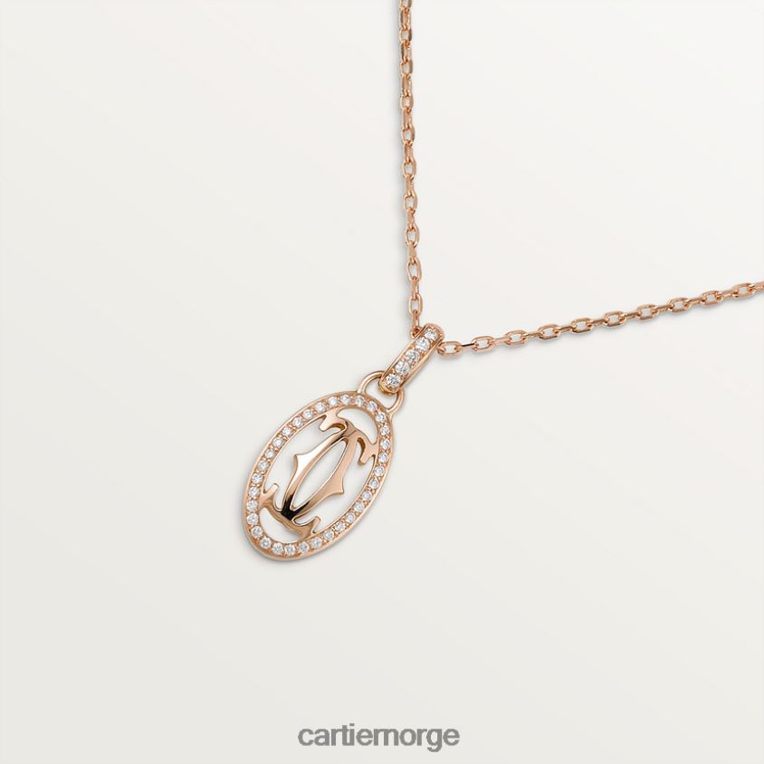 smykker Cartier logo halskjede Rose gull F4466N601