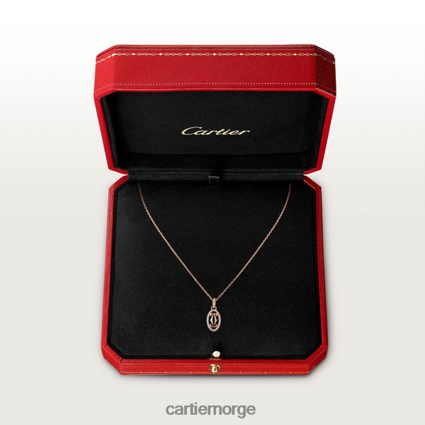 smykker Cartier logo halskjede Rose gull F4466N601