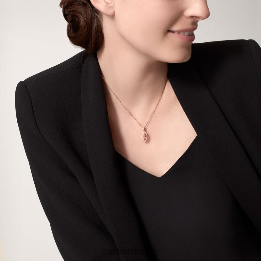 smykker Cartier logo halskjede Rose gull F4466N601