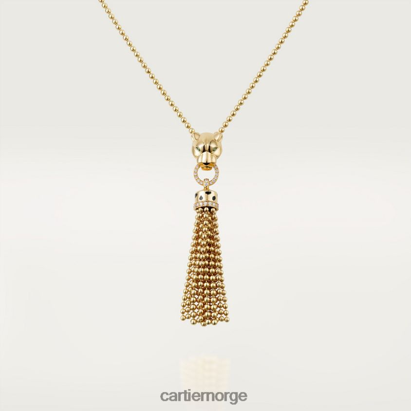 smykker Cartier panter kjede gult gull F4466N438