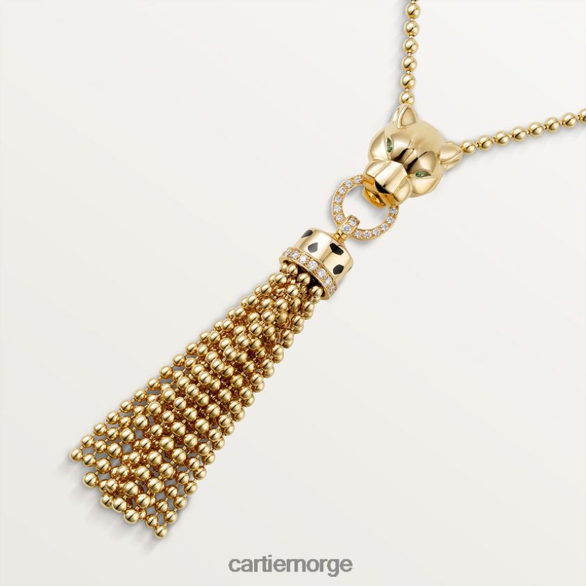 smykker Cartier panter kjede gult gull F4466N438