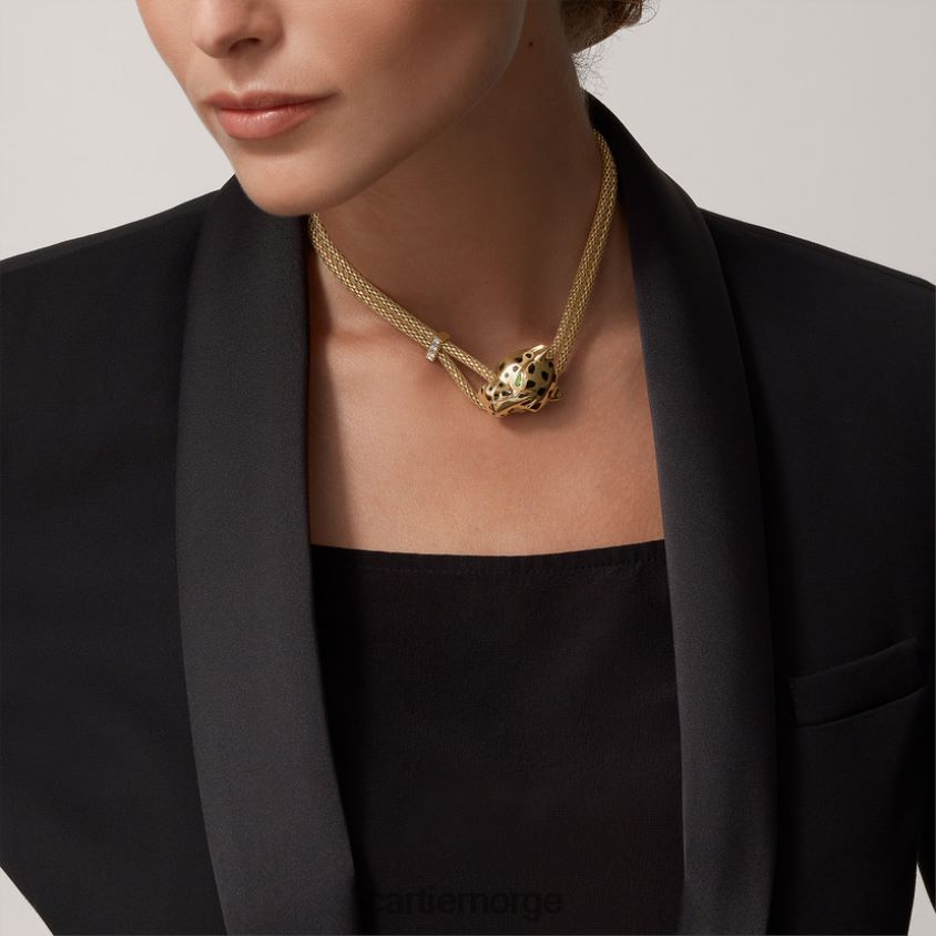 smykker Cartier panter kjede gult gull F4466N440