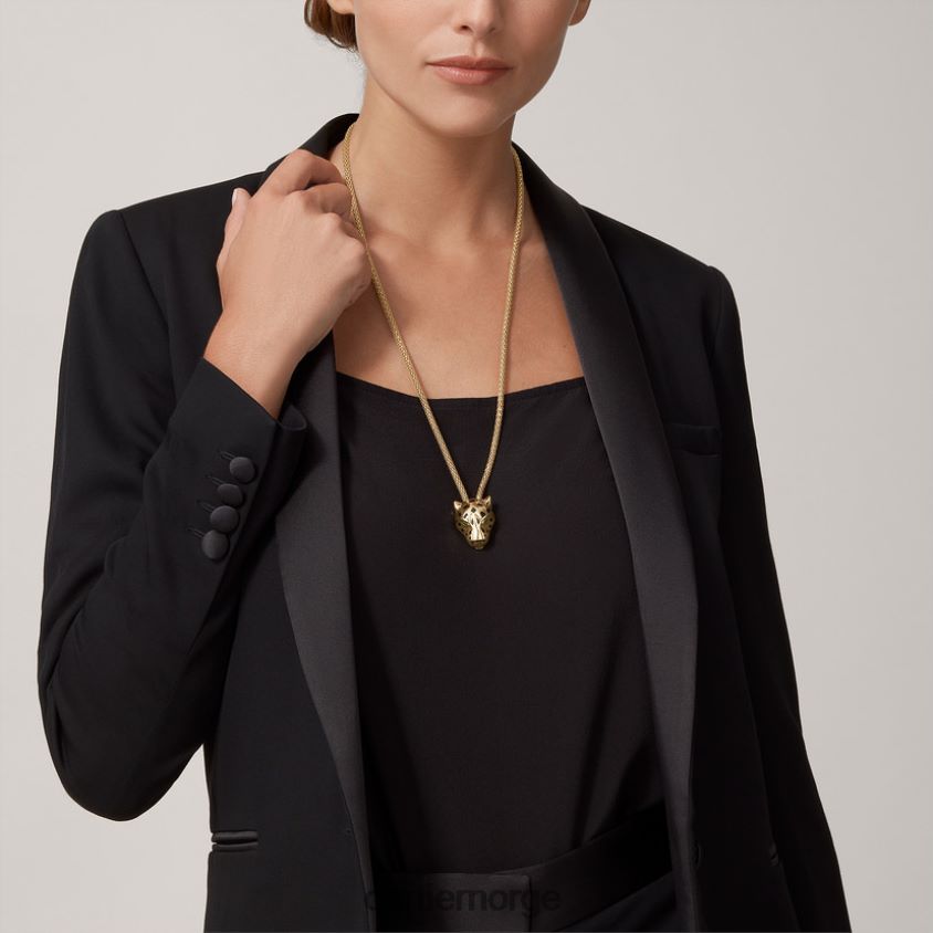 smykker Cartier panter kjede gult gull F4466N440