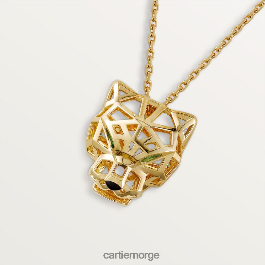 smykker Cartier panter kjede gult gull F4466N446