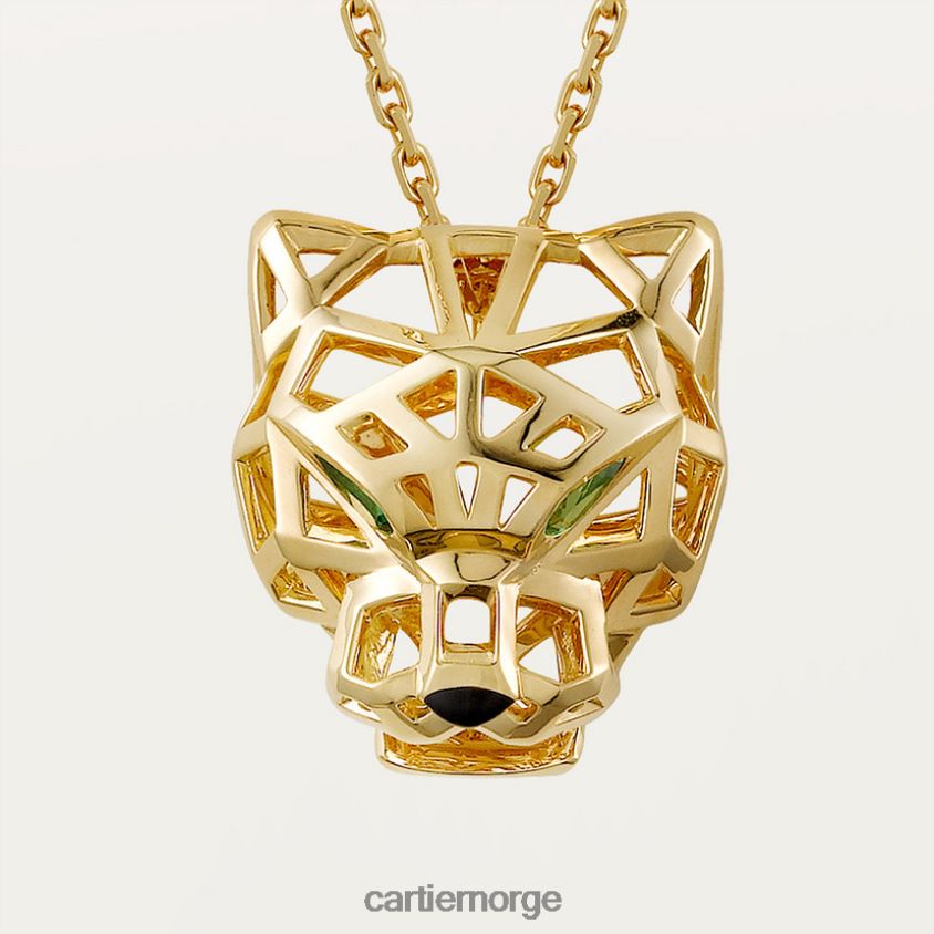 smykker Cartier panter kjede gult gull F4466N446