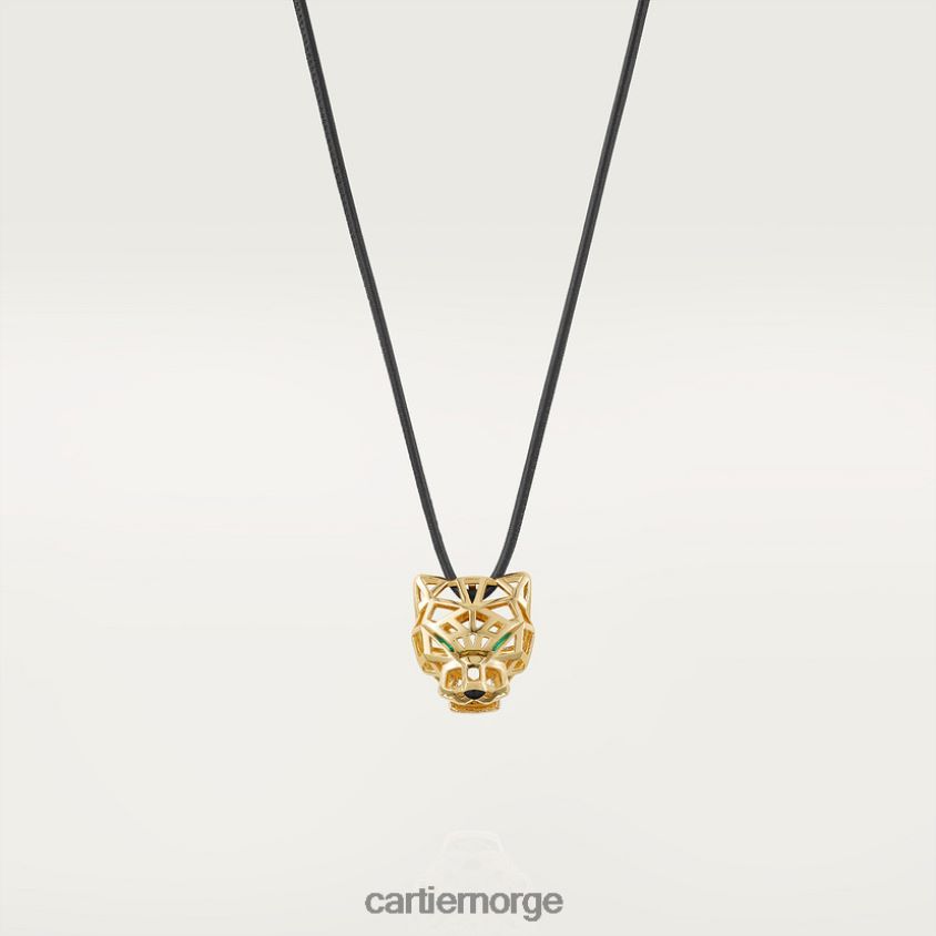 smykker Cartier panter kjede gult gull F4466N446