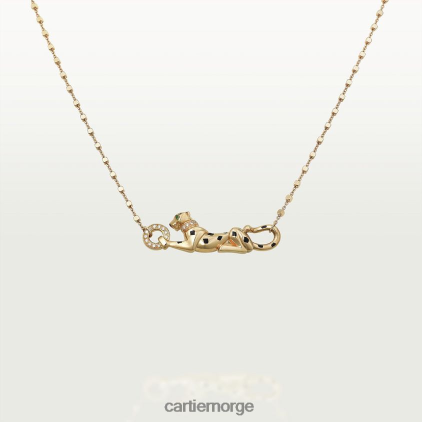 smykker Cartier panter kjede gult gull F4466N449