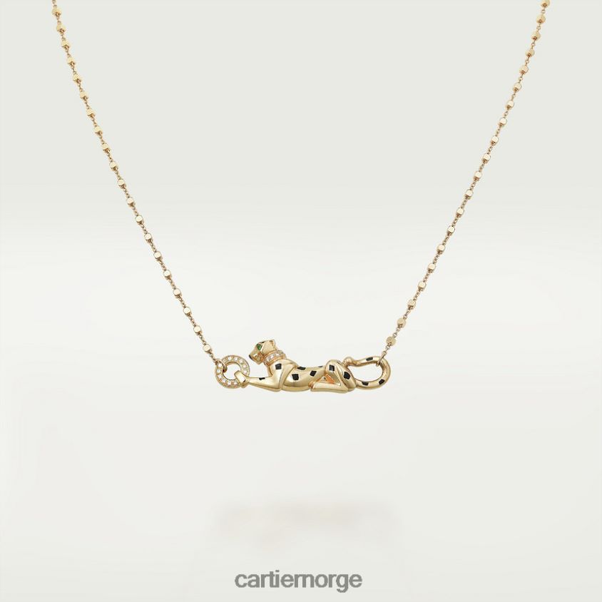 smykker Cartier panter kjede gult gull F4466N449