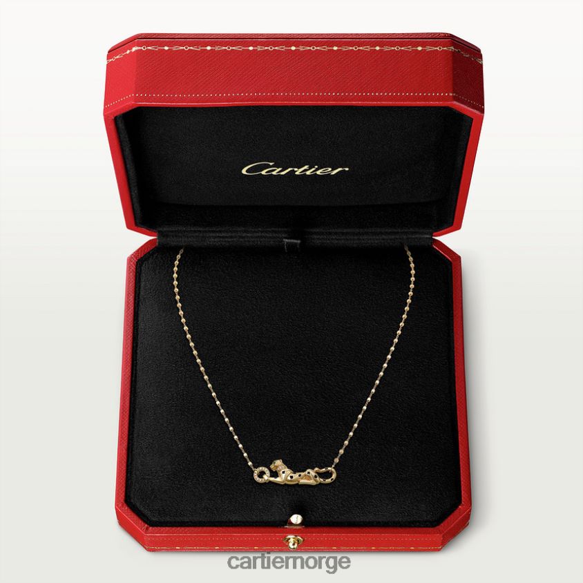 smykker Cartier panter kjede gult gull F4466N449
