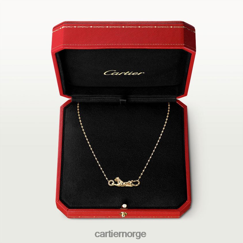 smykker Cartier panter kjede gult gull F4466N449