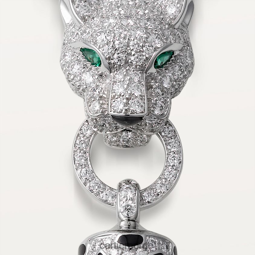 smykker Cartier panter kjede hvitt gull F4466N439