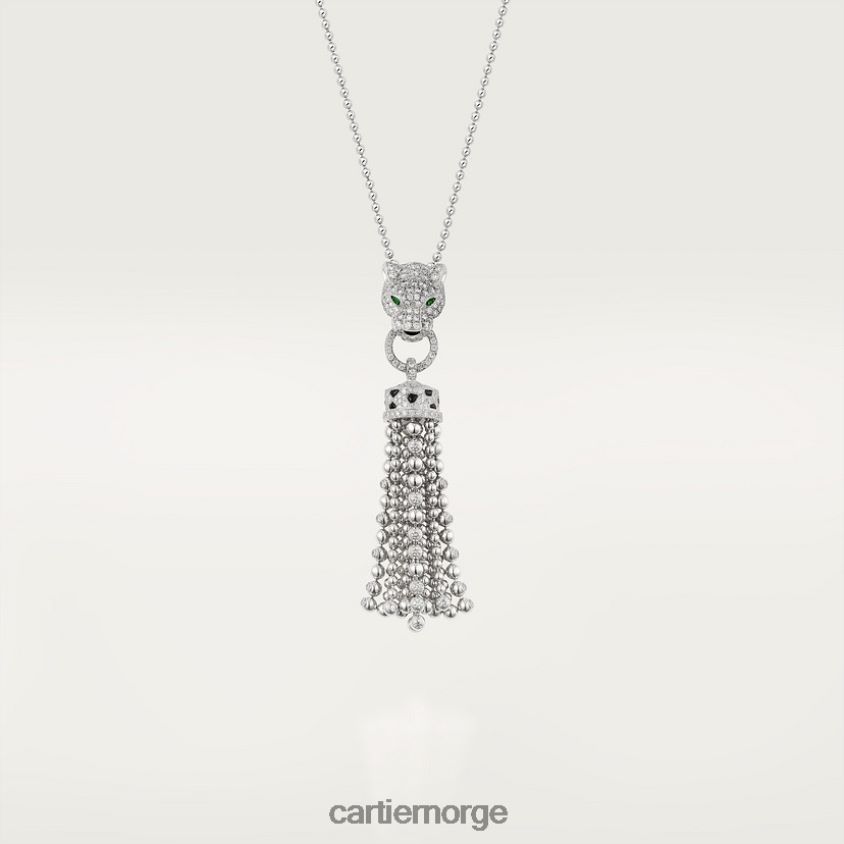 smykker Cartier panter kjede hvitt gull F4466N442