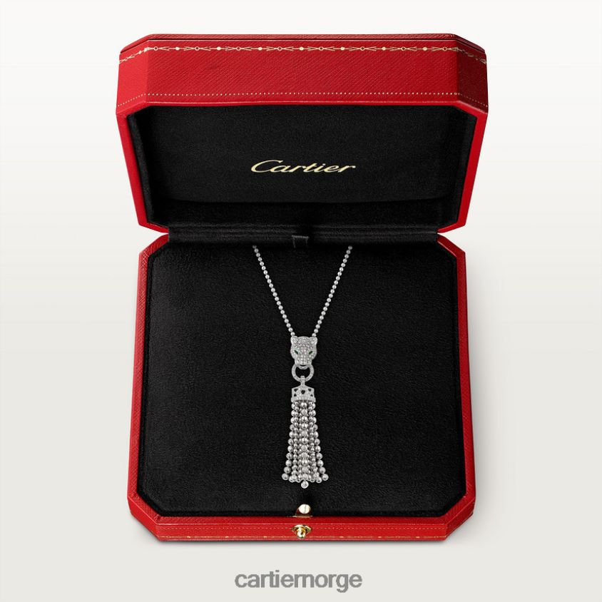 smykker Cartier panter kjede hvitt gull F4466N442