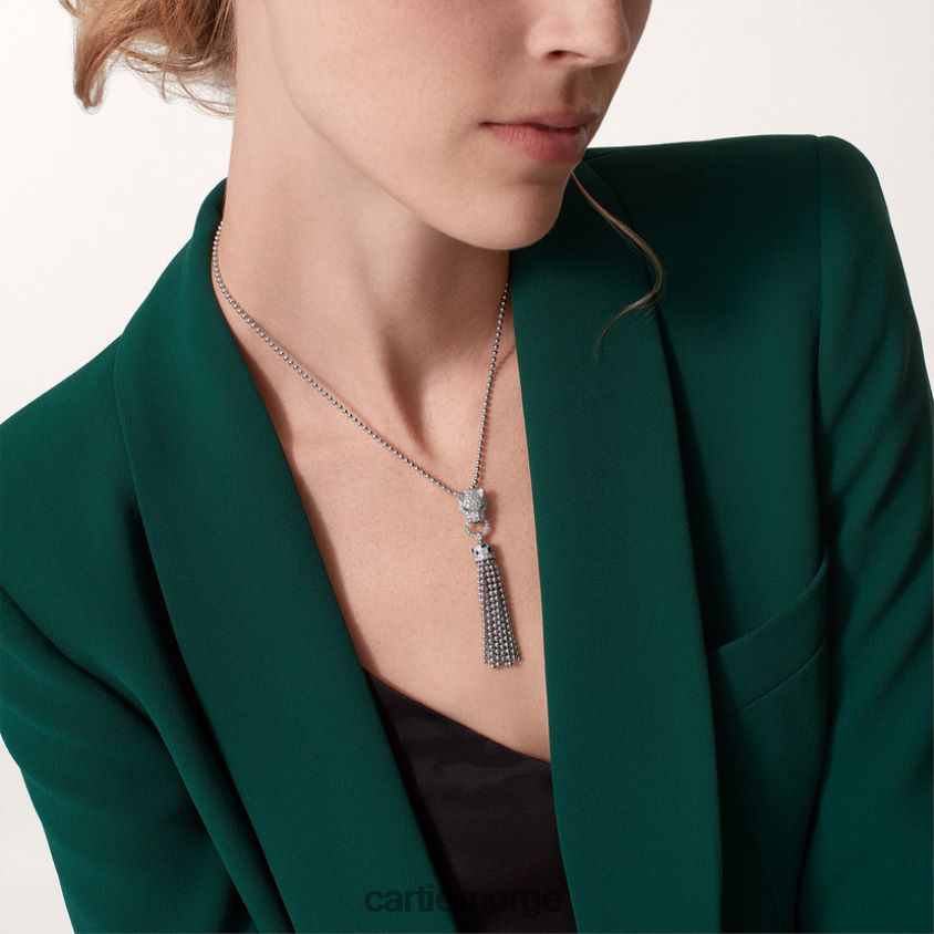 smykker Cartier panter kjede hvitt gull F4466N442