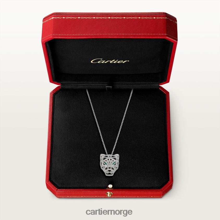 smykker Cartier panter kjede hvitt gull F4466N447