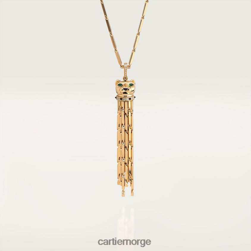 smykker Cartier panter kjede stilig F4466N443