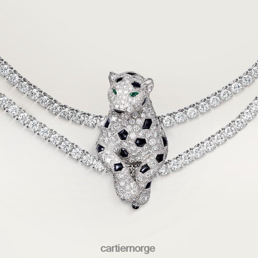 smykker Cartier panter kjede stilig F4466N460