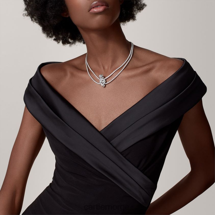 smykker Cartier panter kjede stilig F4466N460