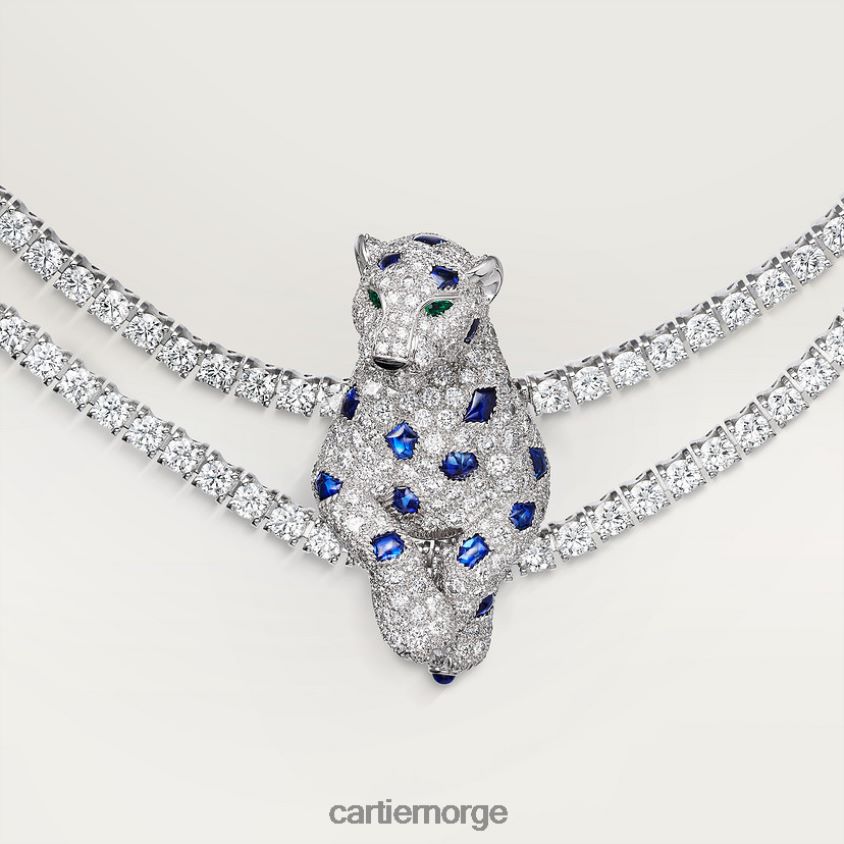 smykker Cartier panter kjede stilig F4466N463