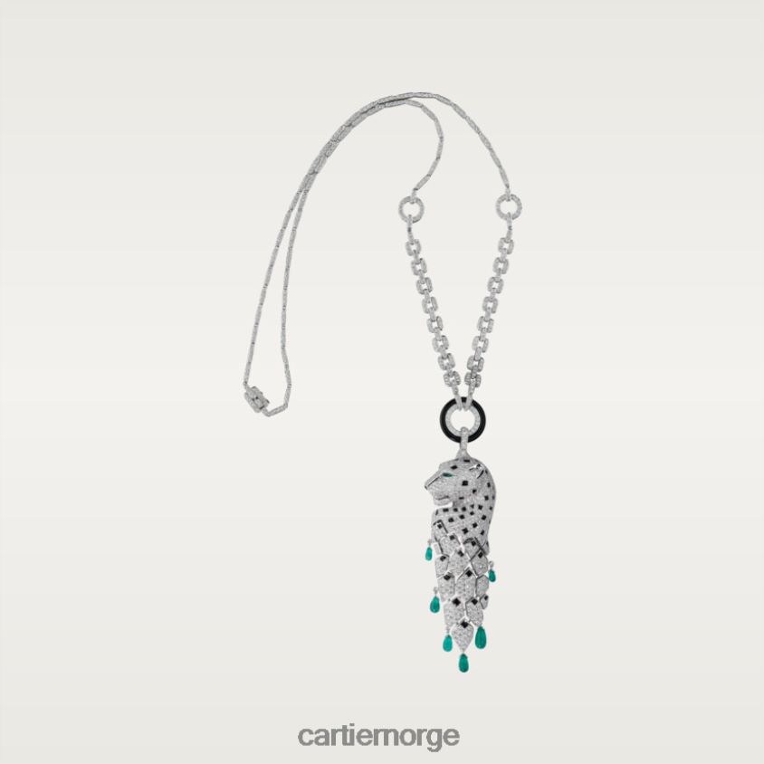 smykker Cartier panter kjede stilig F4466N471