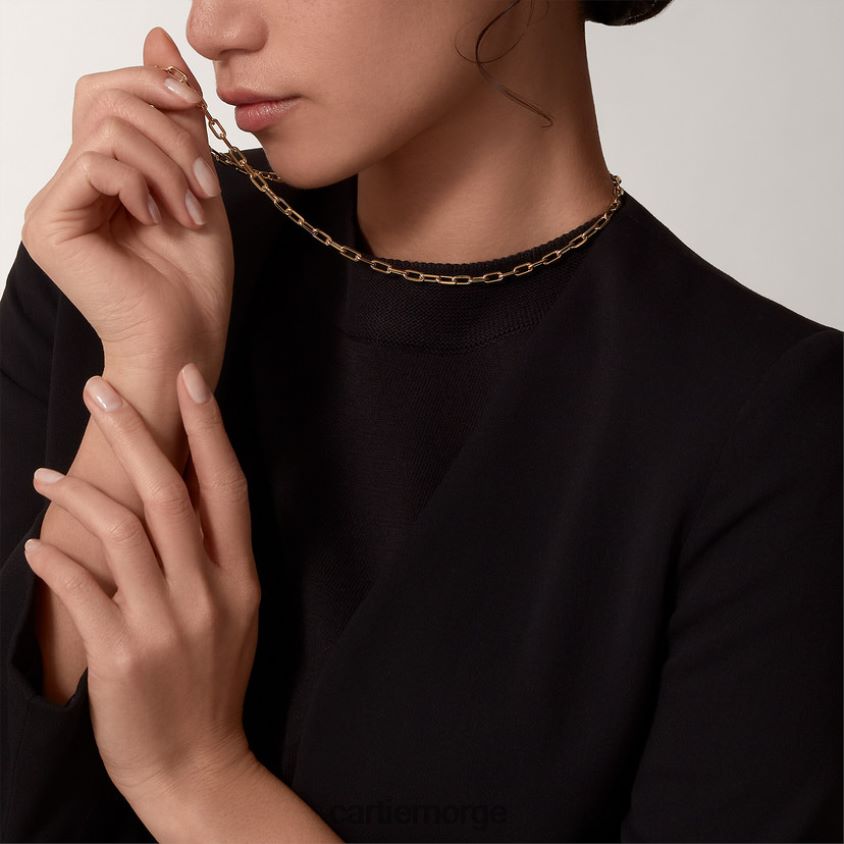 smykker Cartier santos kjede gult gull F4466N486