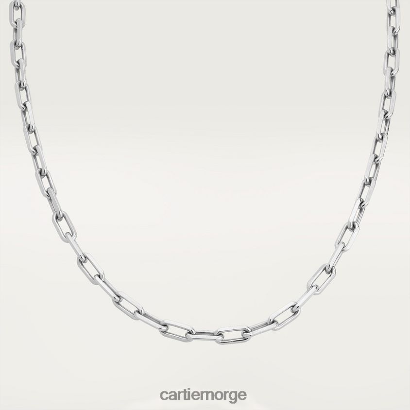 smykker Cartier santos kjede hvitt gull F4466N483