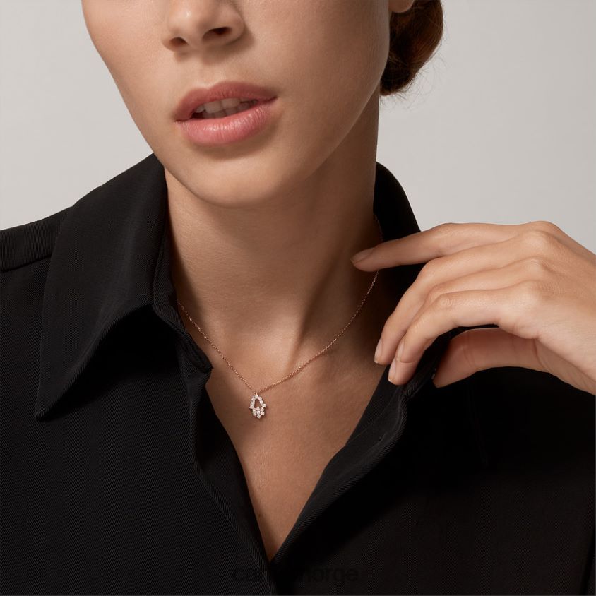 smykker Cartier symbol halskjede Rose gull F4466N605