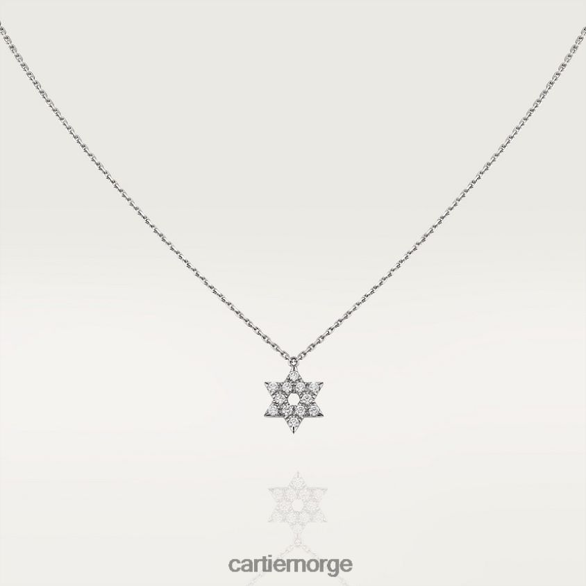 smykker Cartier symbol halskjede hvitt gull F4466N607