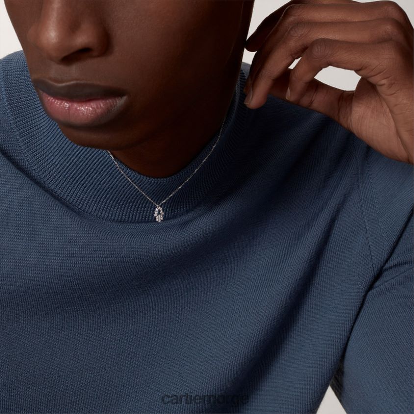 smykker Cartier symbol halskjede hvitt gull F4466N609