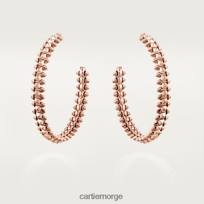 smykker Cartier clash hoop øredobber liten modell Rose gull F4466N745