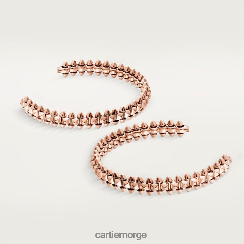 smykker Cartier clash hoop øredobber liten modell Rose gull F4466N745