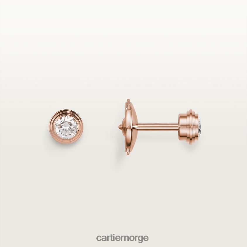 smykker Cartier d'amour øredobber, medium modell Rose gull F4466N661