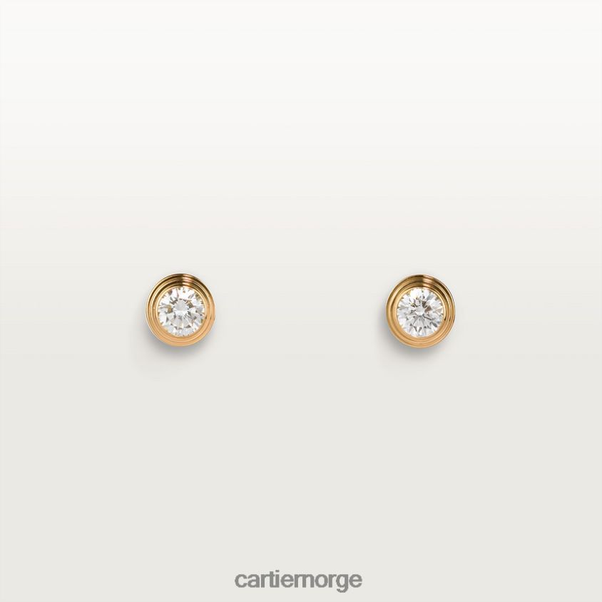 smykker Cartier d'amour øredobber, medium modell gult gull F4466N662