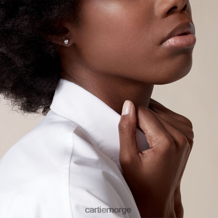 smykker Cartier d'amour øredobber, medium modell hvitt gull F4466N663