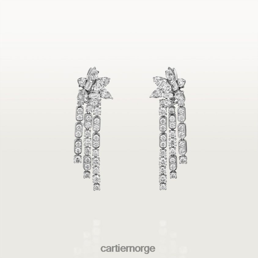 smykker Cartier diamant samling øredobber stilig F4466N733