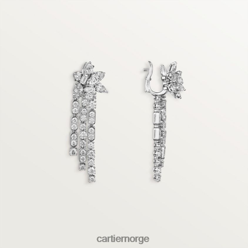 smykker Cartier diamant samling øredobber stilig F4466N733