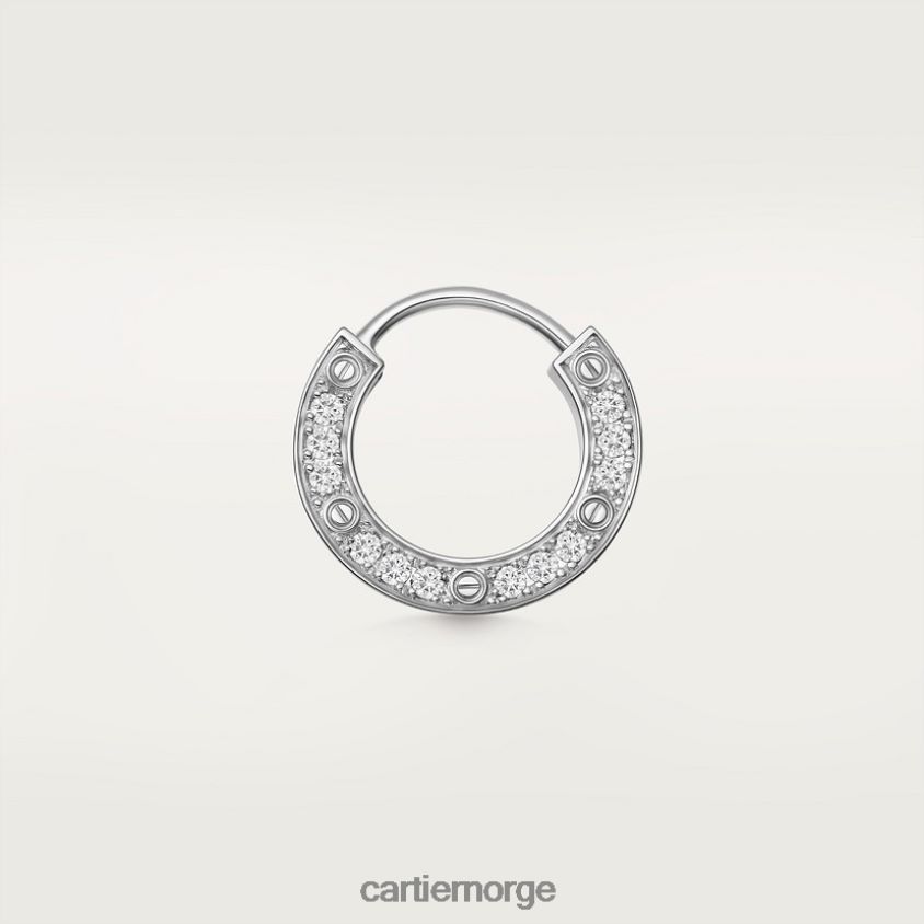 smykker Cartier elsker enkelt øredobber hvitt gull F4466N775
