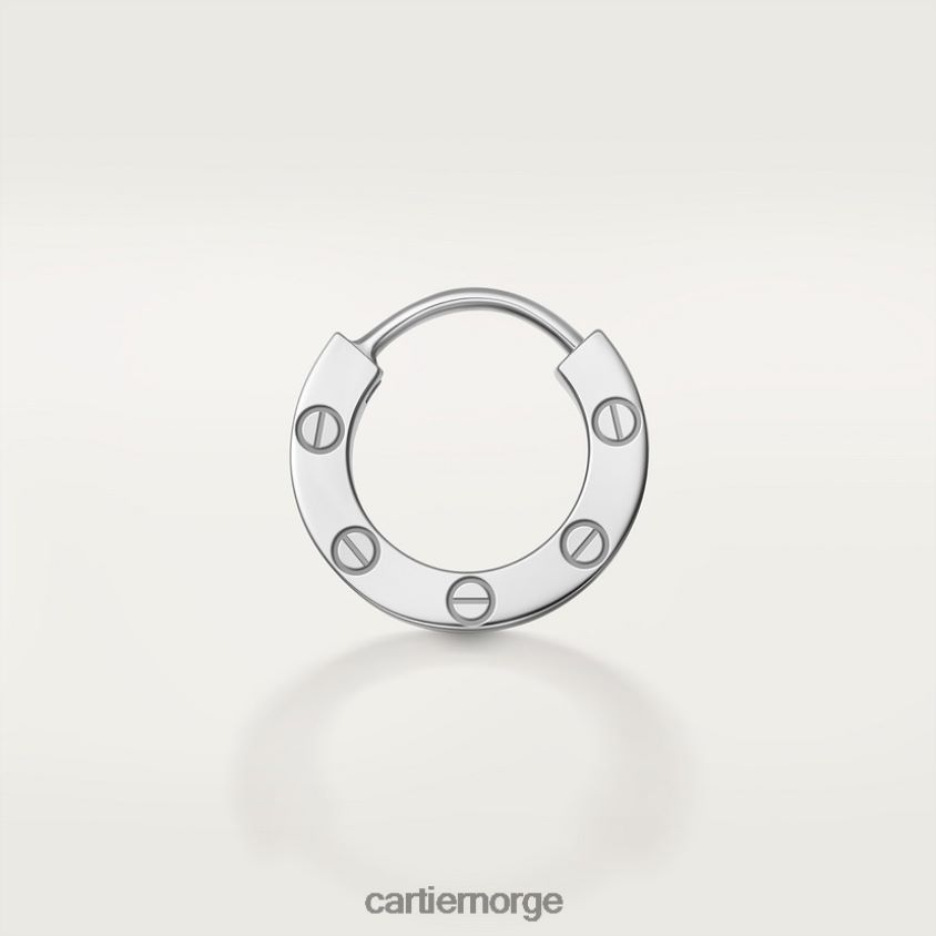 smykker Cartier elsker enkelt øredobber hvitt gull F4466N775