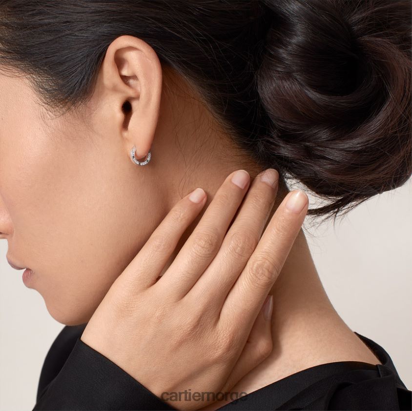 smykker Cartier elsker enkelt øredobber hvitt gull F4466N775