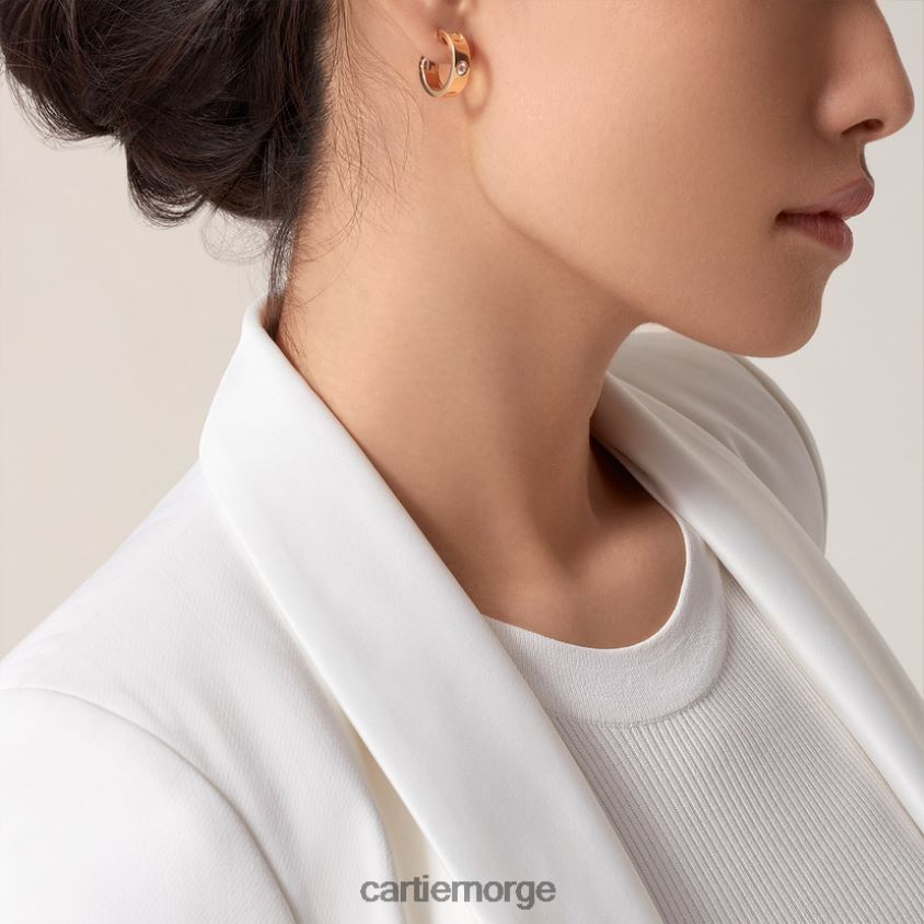 smykker Cartier elsker øredobber, 2 diamanter gult gull F4466N765
