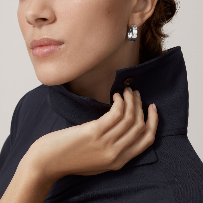 smykker Cartier elsker øredobber, 2 diamanter stilig F4466N766