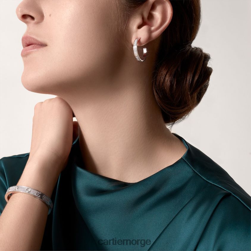 smykker Cartier elsker øredobber hvitt gull F4466N774