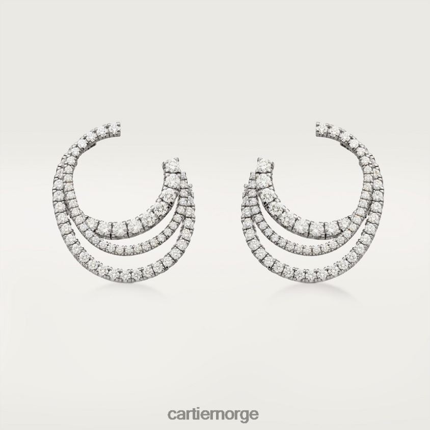 smykker Cartier etincelle øredobber hvitt gull F4466N677