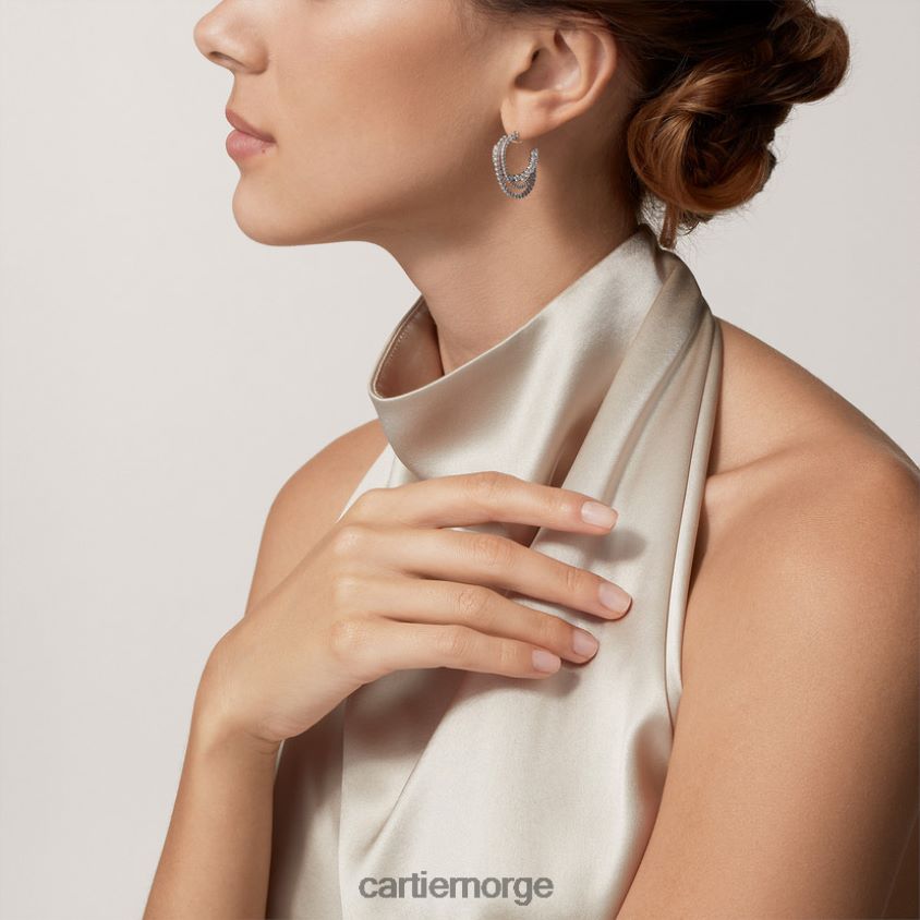 smykker Cartier etincelle øredobber hvitt gull F4466N677