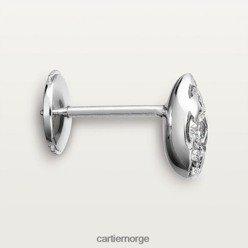 smykker Cartier etincelle øredobber hvitt gull F4466N681