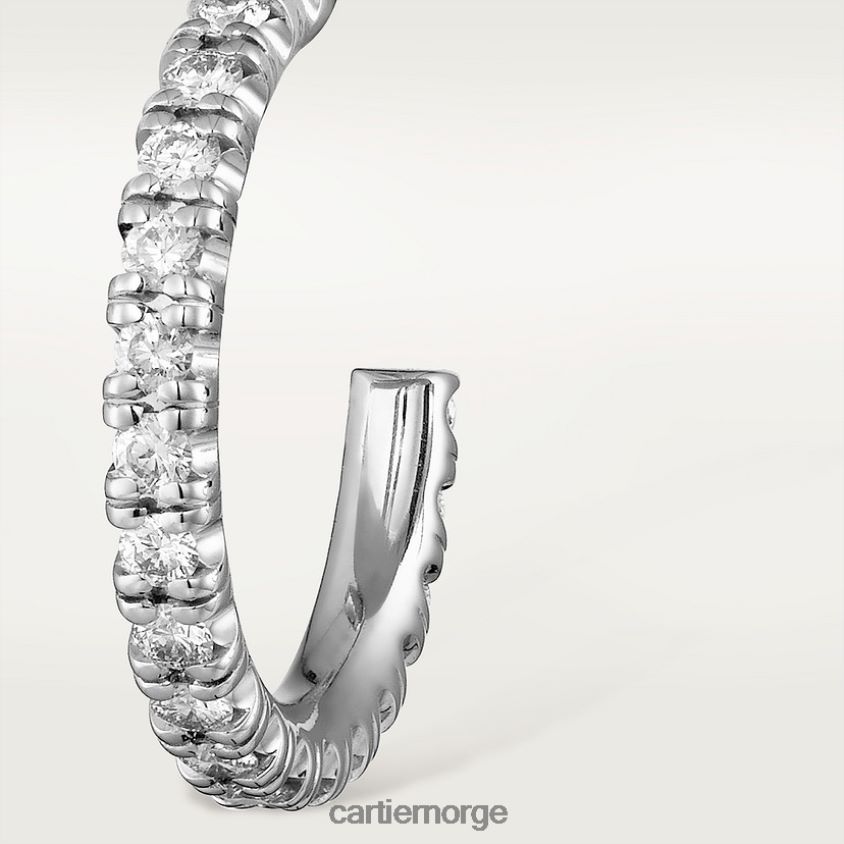 smykker Cartier etincelle øredobber, liten modell hvitt gull F4466N666