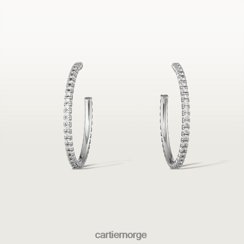 smykker Cartier etincelle øredobber, medium modell hvitt gull F4466N669