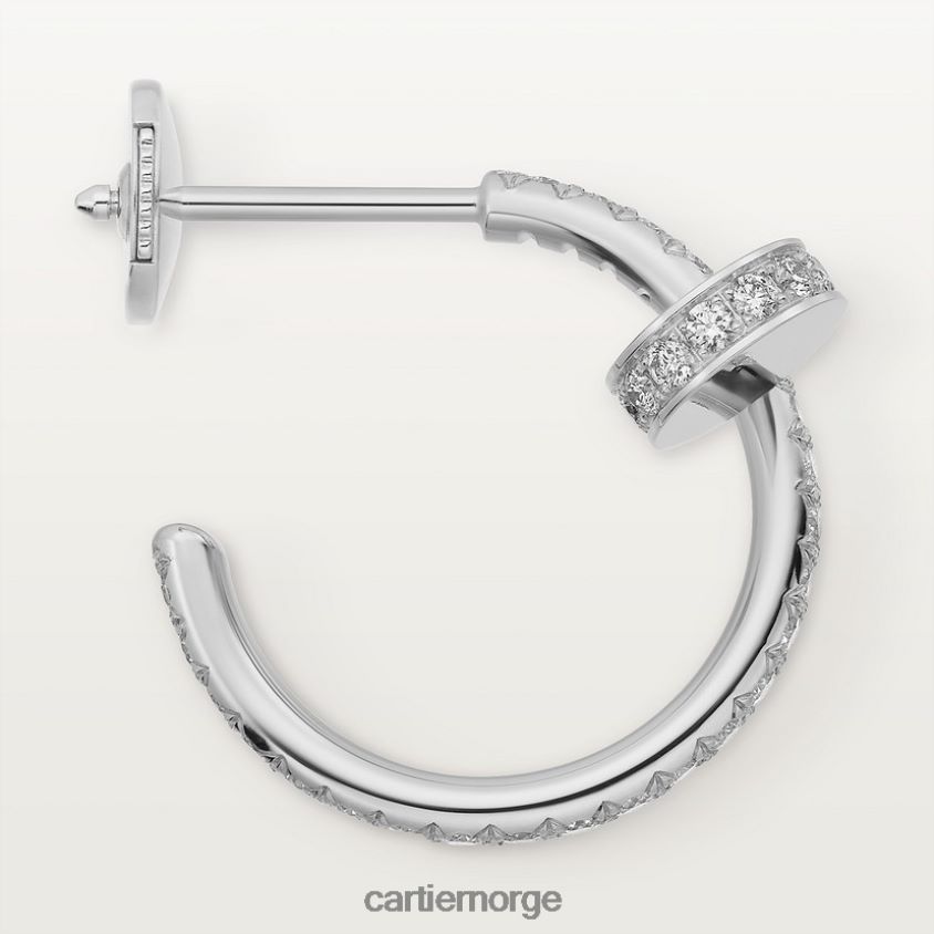 smykker Cartier juste un clou øredobber hvitt gull F4466N617